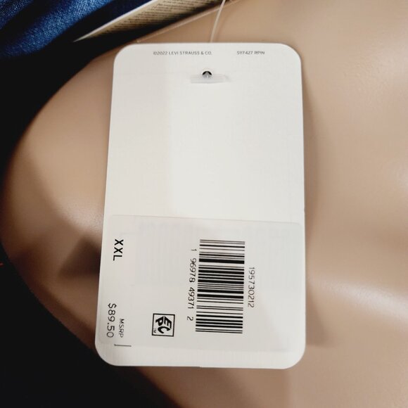 Levi's Dark Blue Relaxed Fit Jackson Worker Button Up Denim Shirt Size XXL - Picture 11 of 12